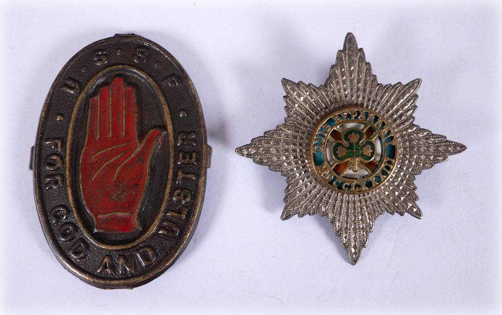 1920 Ulster Special Services Force and Irish Guards badges. at Whyte's Auctions