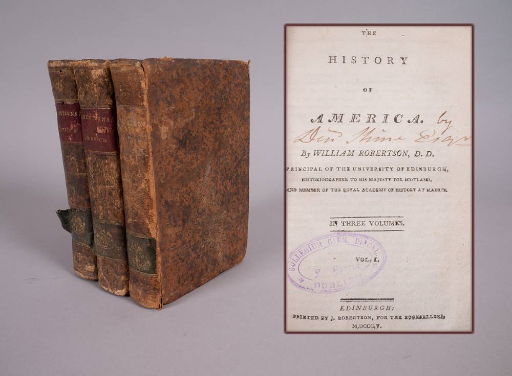 Robertson, William. History of America, three volumes. at Whyte's Auctions