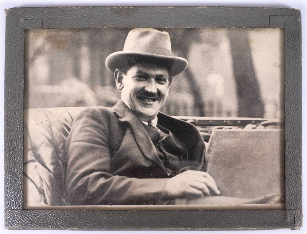 1921. Photograph of Michael Collins in London during Treaty negotiations. at Whyte's Auctions