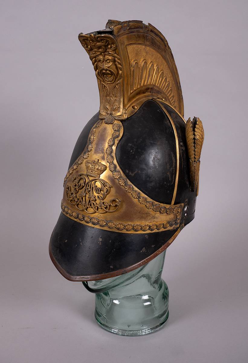 19th century militia cavalry officer's helmet. at Whyte's Auctions