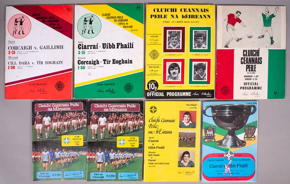 GAA football programmes collection. (38) at Whyte's Auctions