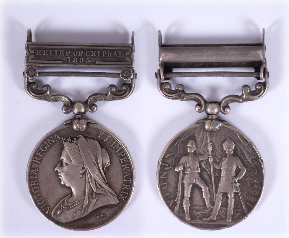 Victoria. India 1895 Medal with RELIEF OF CHITRAL clasp. at Whyte's Auctions