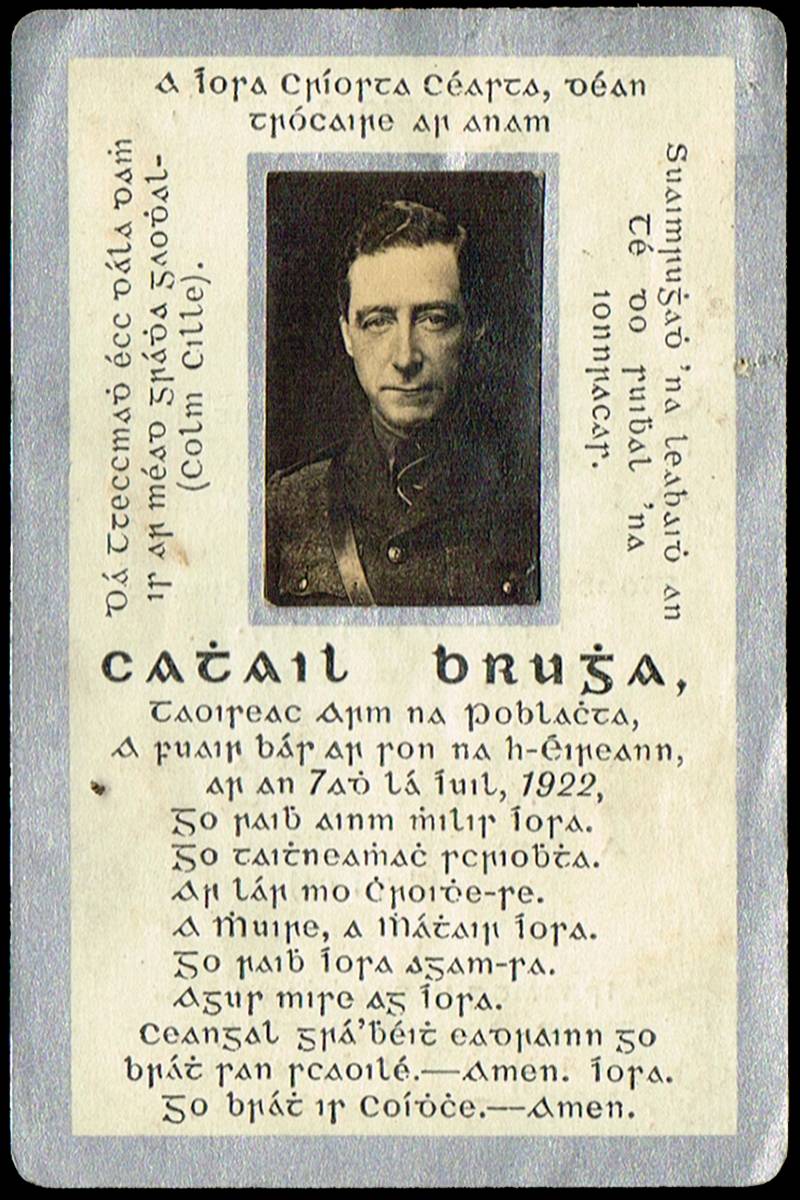 1922 (7 July) Cathal Brugha In Memoriam card. at Whyte's Auctions