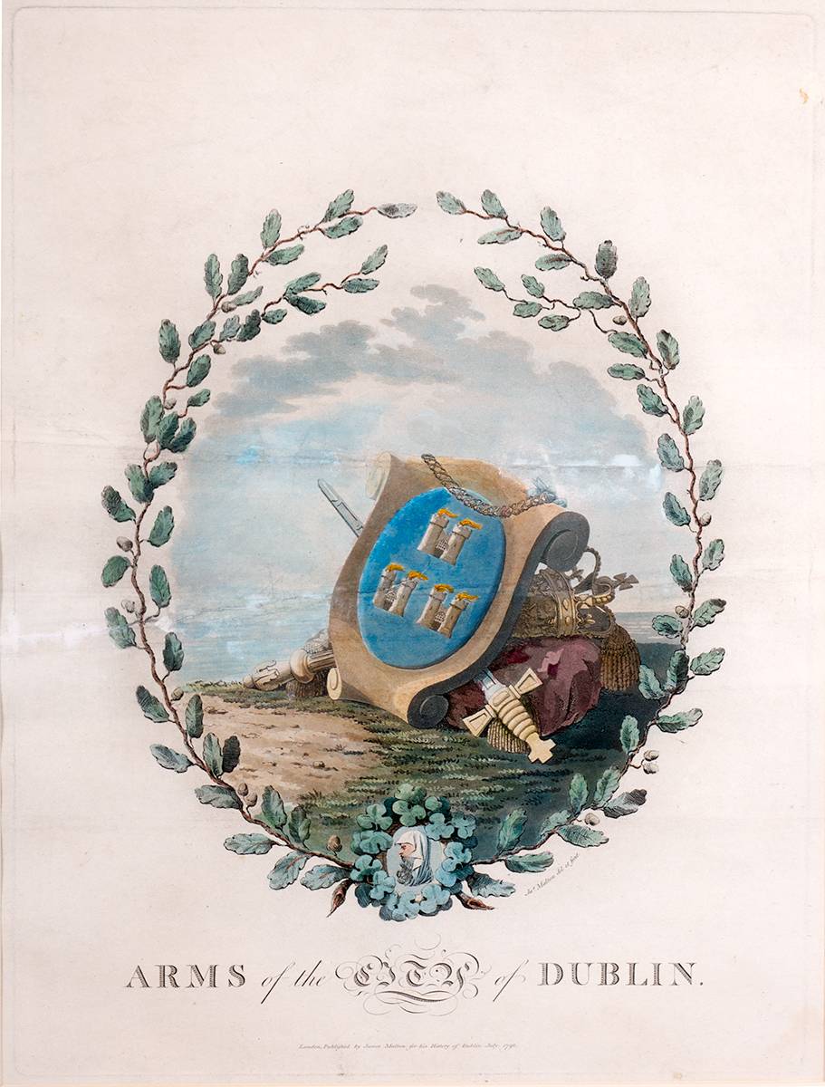 1792 (July) Arms of The City of Dublin by James Malton. at Whyte's Auctions