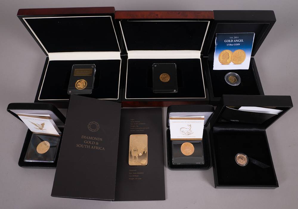 Collection of gold coins (5) at Whyte's Auctions
