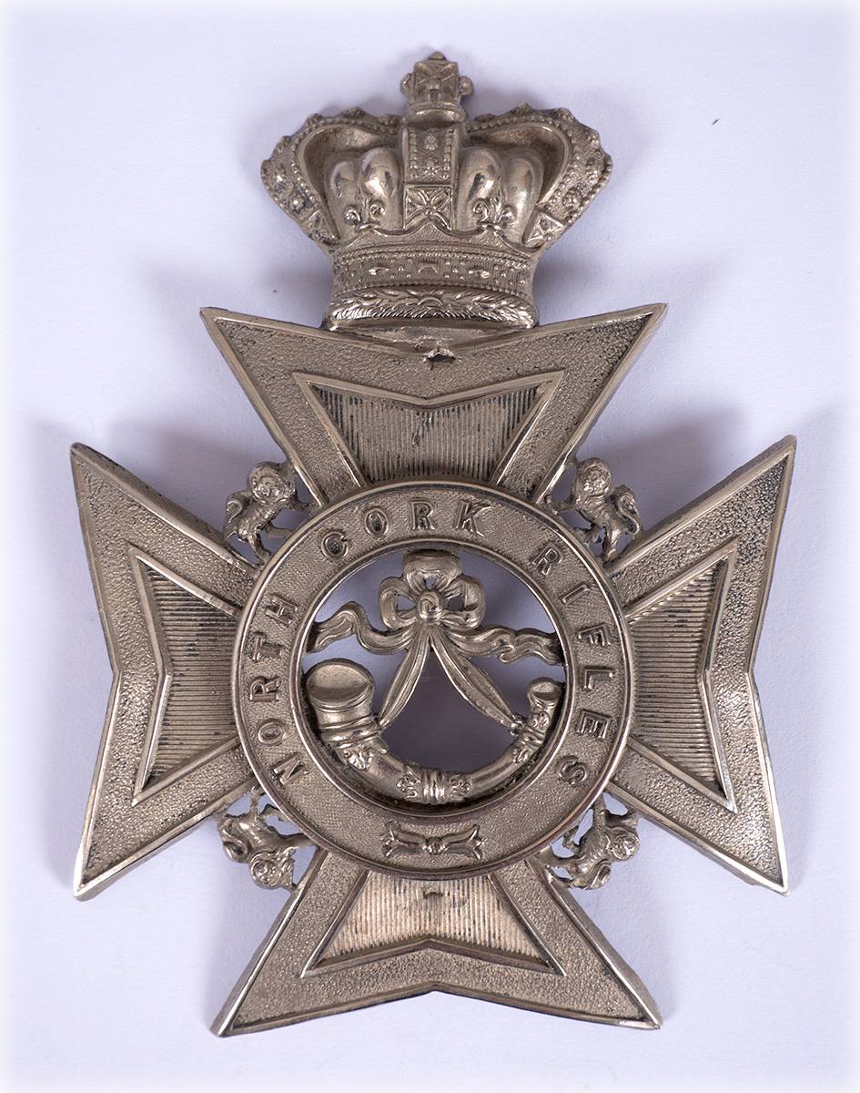 North Cork Rifles helmet plate, circa 1880. at Whyte's Auctions