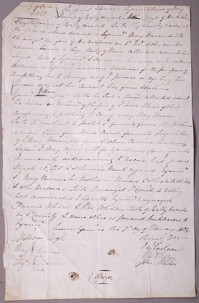 1829. A case of abduction.  The statements of Mary Moran and Elizabeth Moran at Whyte's Auctions