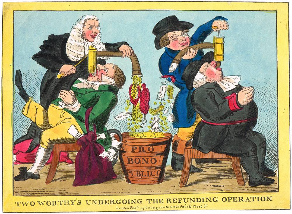 Early 19th century coloured cartoon prints (14) at Whyte's Auctions