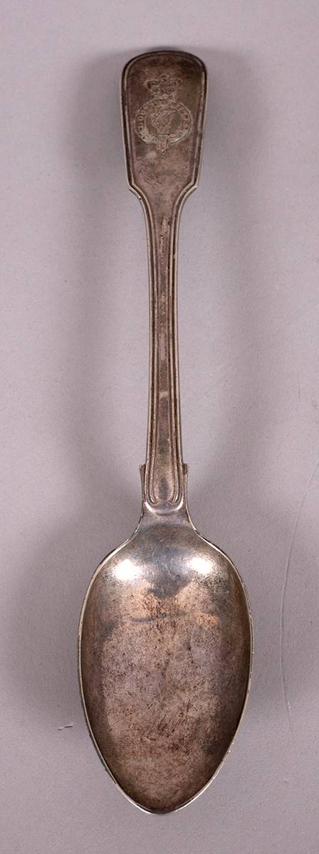 Louth Rifles crested silver plated spoon at Whyte's Auctions
