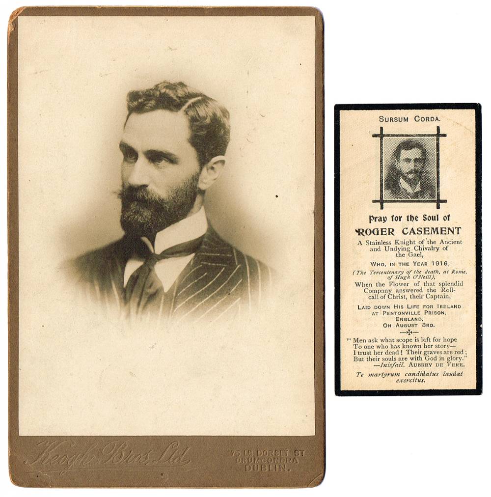 1916 (3 August) Roger Casement In Memoriam card and photograph. at Whyte's Auctions