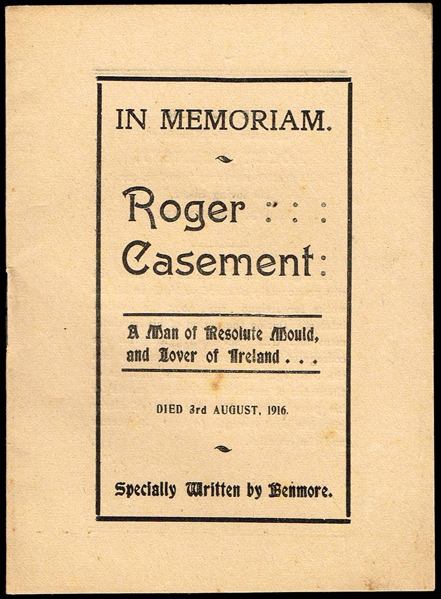 [1916] Roger Casement collection (6). at Whyte's Auctions