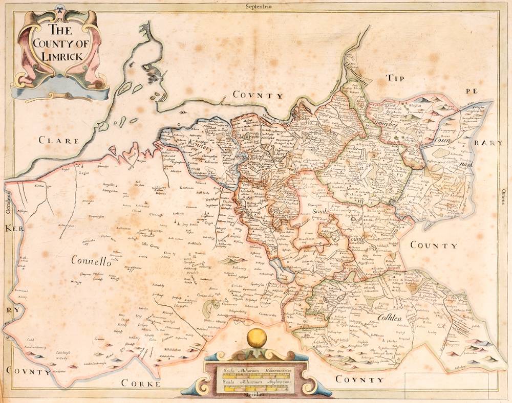1670. Map of County Limerick by Petty (The Down Survey). at Whyte's Auctions