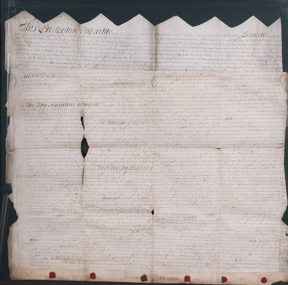 1732. Indenture signed by Jonathan Swift. at Whyte's Auctions