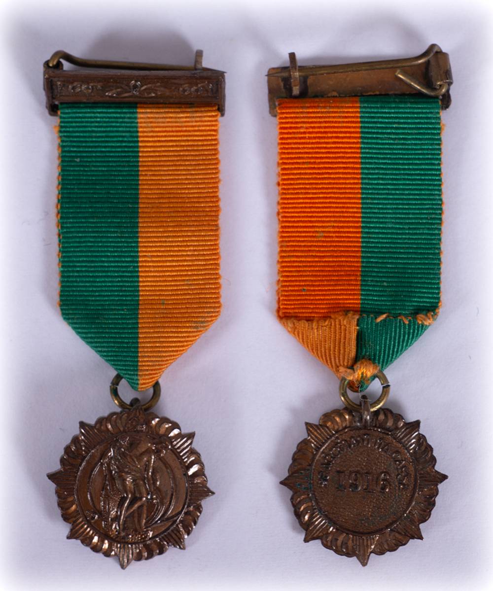 1916 Rising Service Medal - very rare miniature for formal dress wear. at Whyte's Auctions