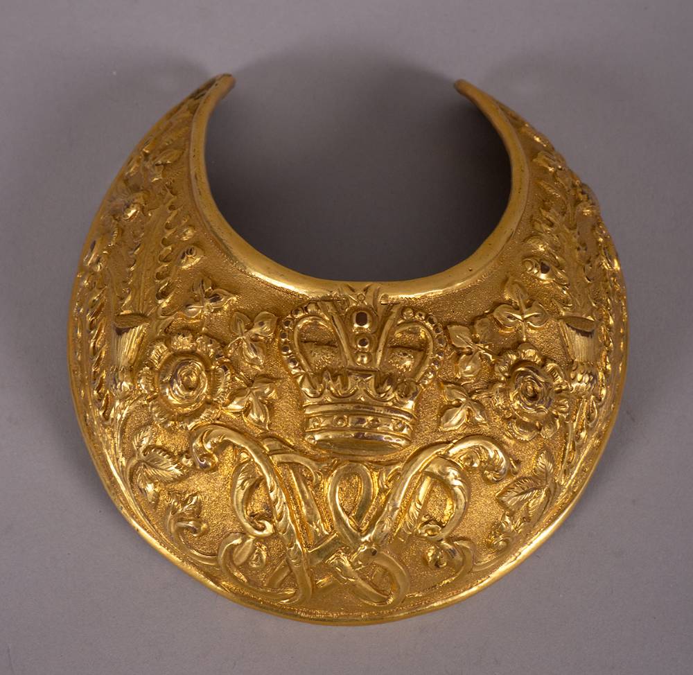 William IV parcel gilt officer's gorget. at Whyte's Auctions