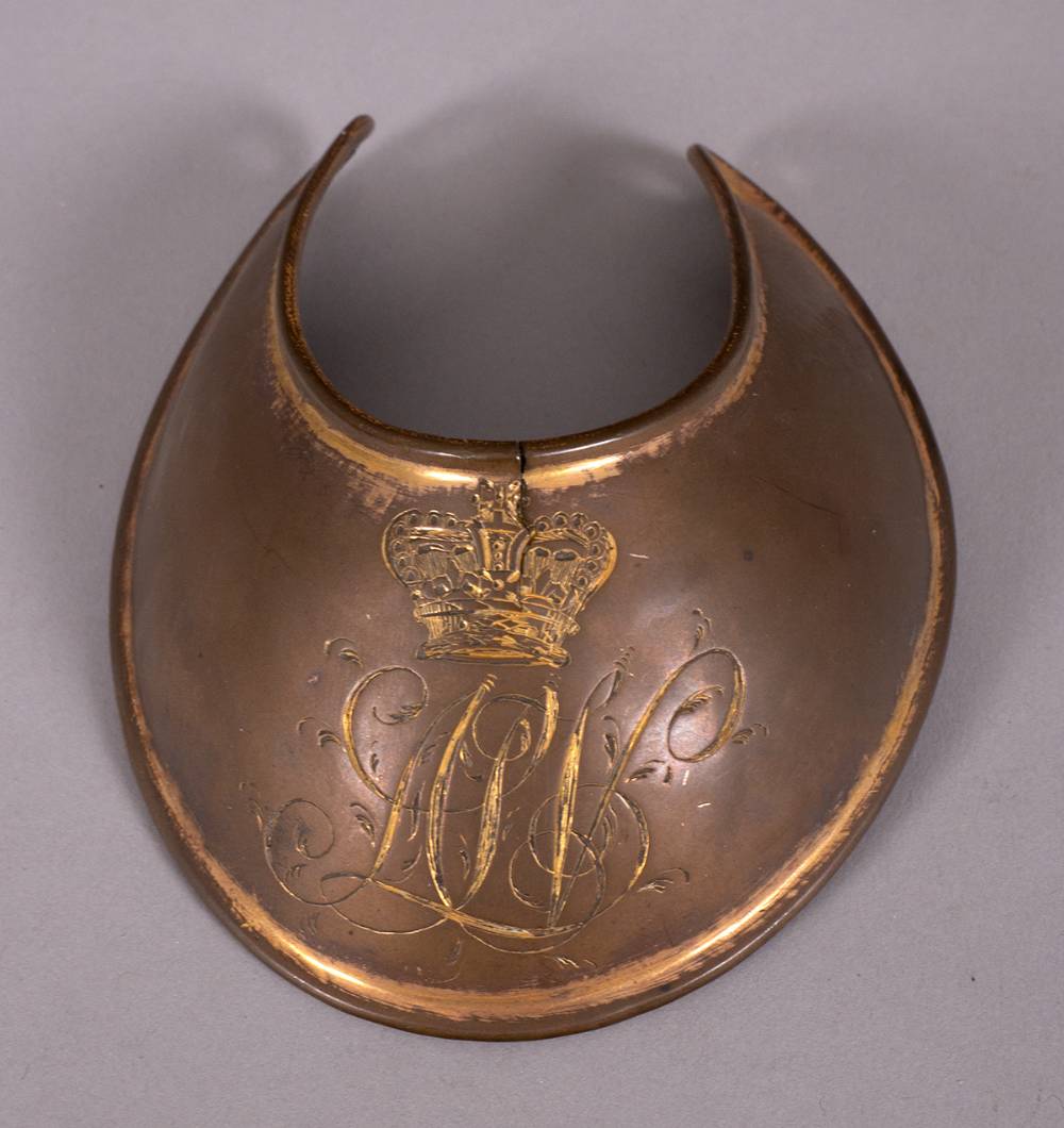 Late 18th century Antrim Loyal Volunteers officer's gorget at Whyte's Auctions