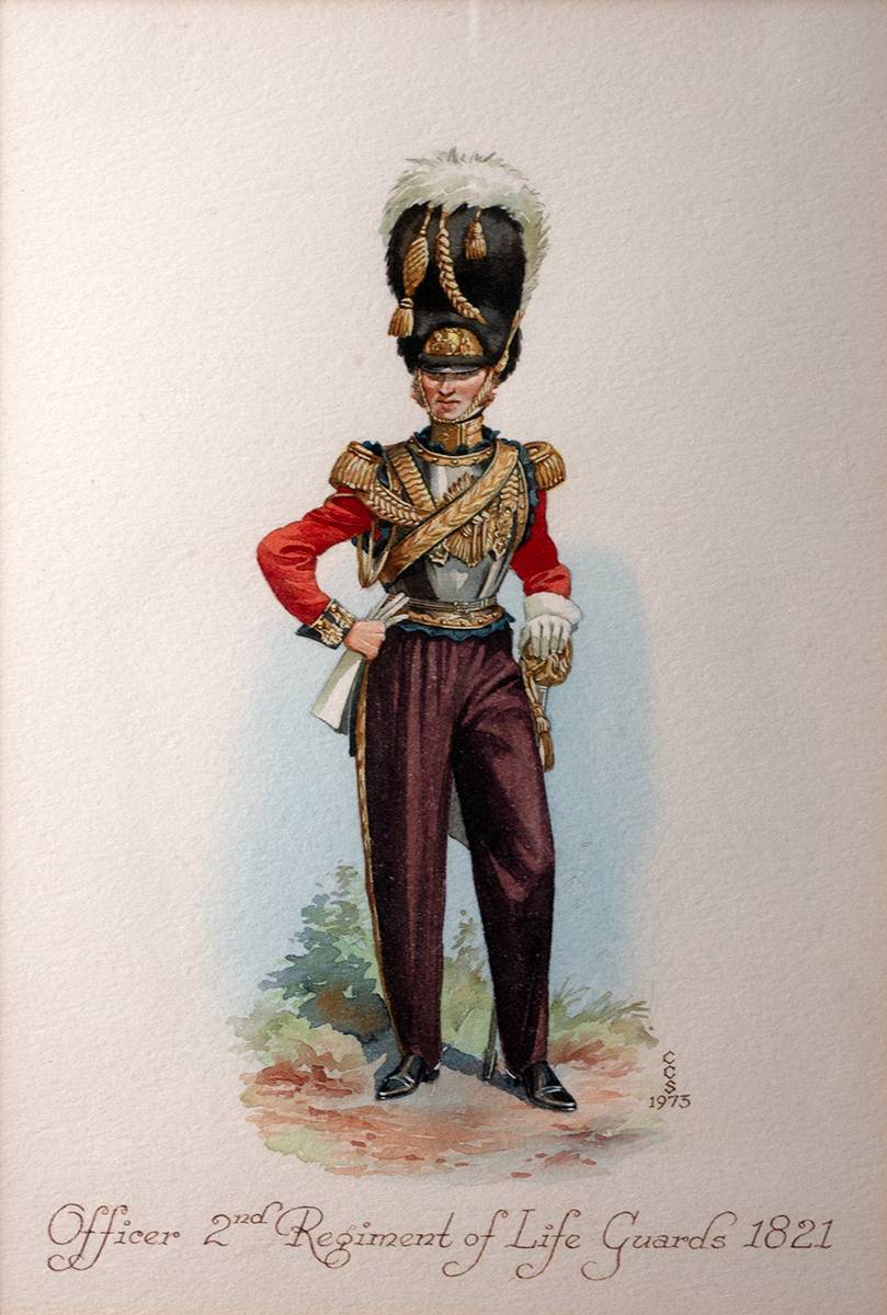 Military Uniforms watercolour studies (4). at Whyte's Auctions