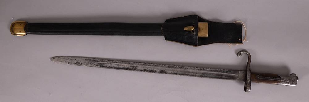 1870 Vetterli-Vitali rifle bayonet, of a type and used by the Ulster Volunteer Force and the Irish Volunteers.<br> at Whyte's Auctions