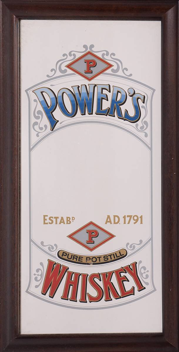 Power's, Jameson and Paddy Whiskey advertising mirrors. (3) at Whyte's Auctions