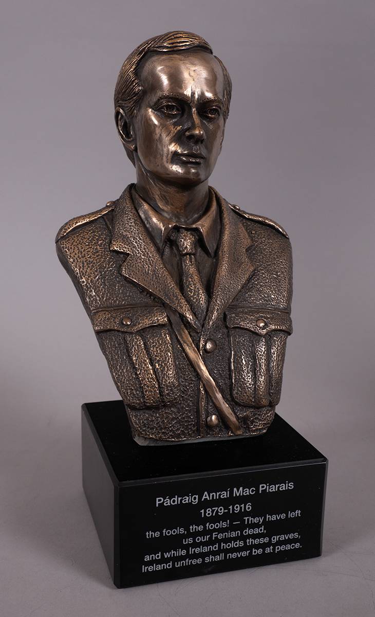 Pdraig Pearse bronze bust by Steve Finney. at Whyte's Auctions