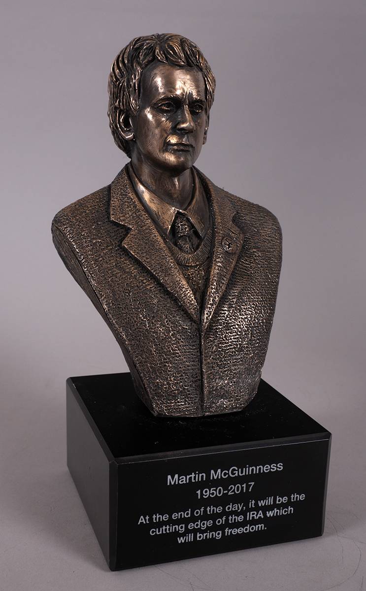 Martin McGuinness bronze bust by Steve Finney. at Whyte's Auctions