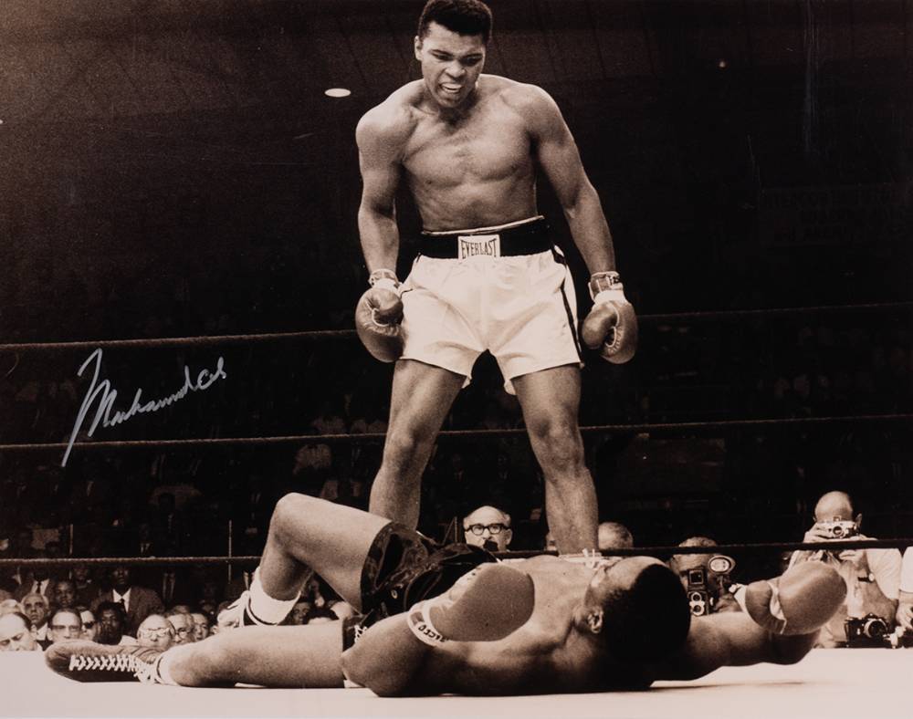 Boxing. Muhammad Ali v Sonny Liston, signed photograph at Whyte's Auctions