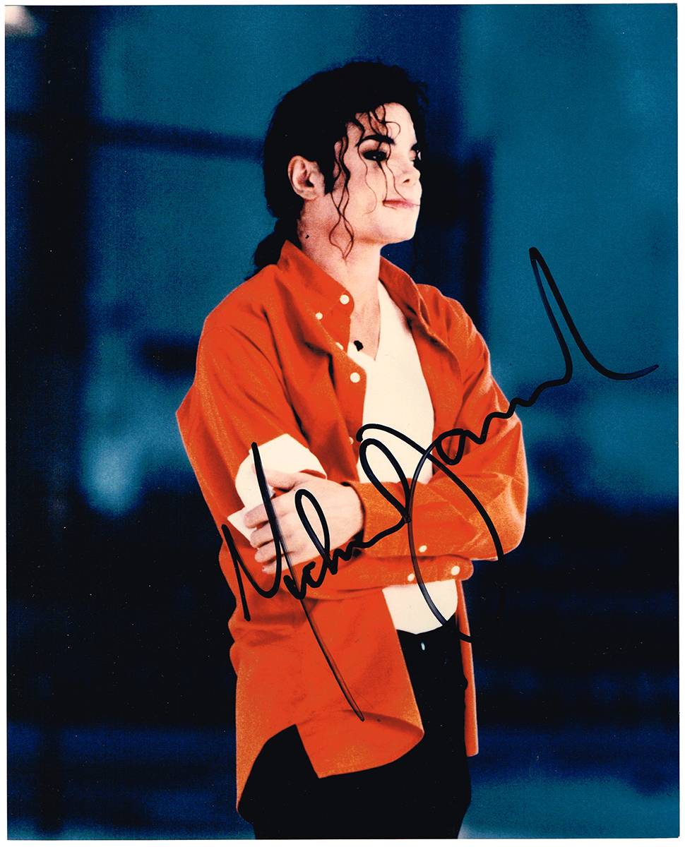 Michael Jackson, signed photograph 1991 and Time magazine Special Edition. at Whyte's Auctions