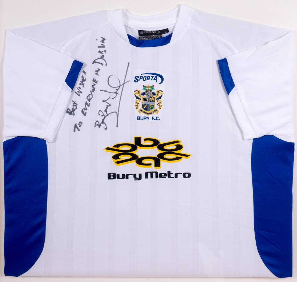 Football (Soccer). Bury FC shirt signed by Brian Barry Murphy. at Whyte's Auctions