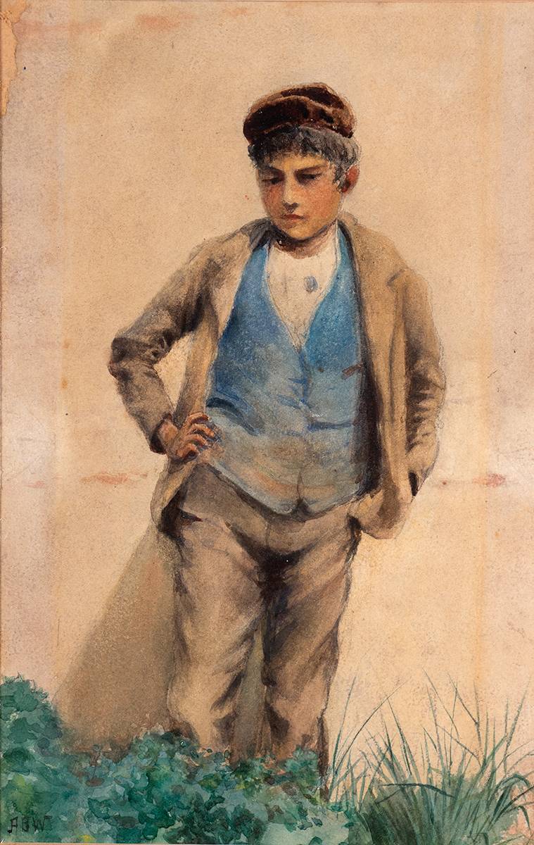 SICILIAN BOY WAITING FOR WORK by A. B. Wynne (c.1850-c.1910) at Whyte's Auctions