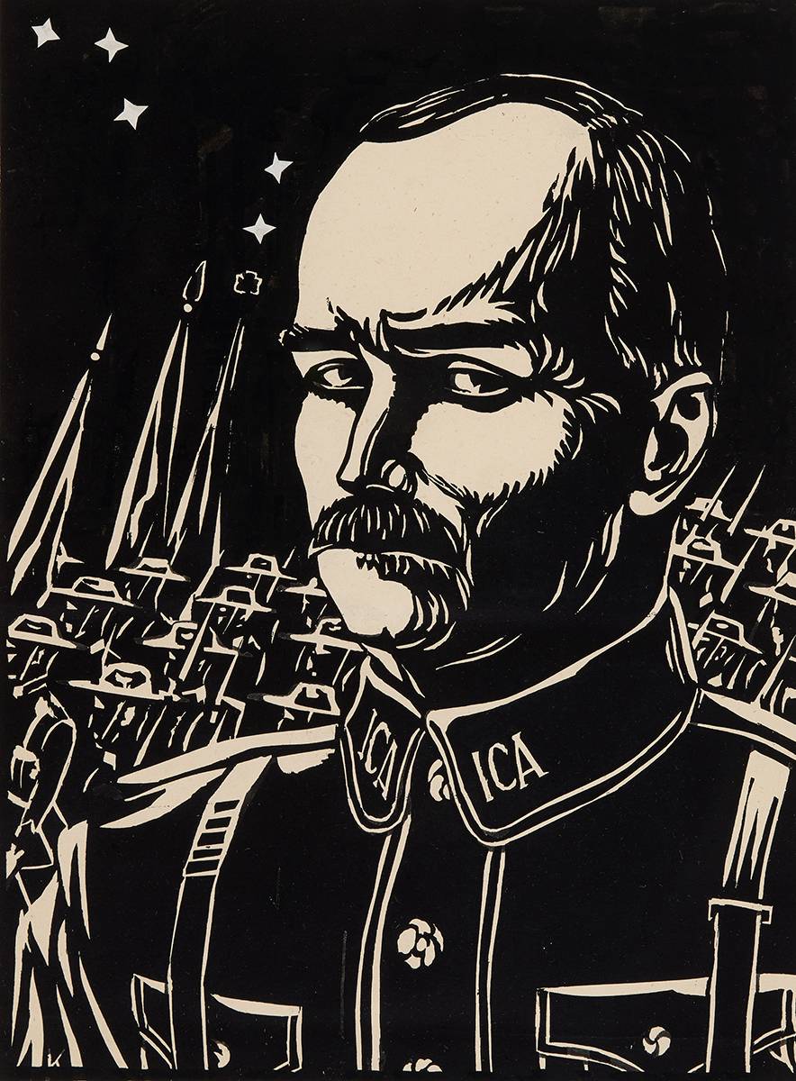JAMES CONNOLLY AND THE IRISH CITIZEN ARMY, DUBLIN (EXECUTED 1916) by Harry Kernoff RHA (1900-1974) at Whyte's Auctions