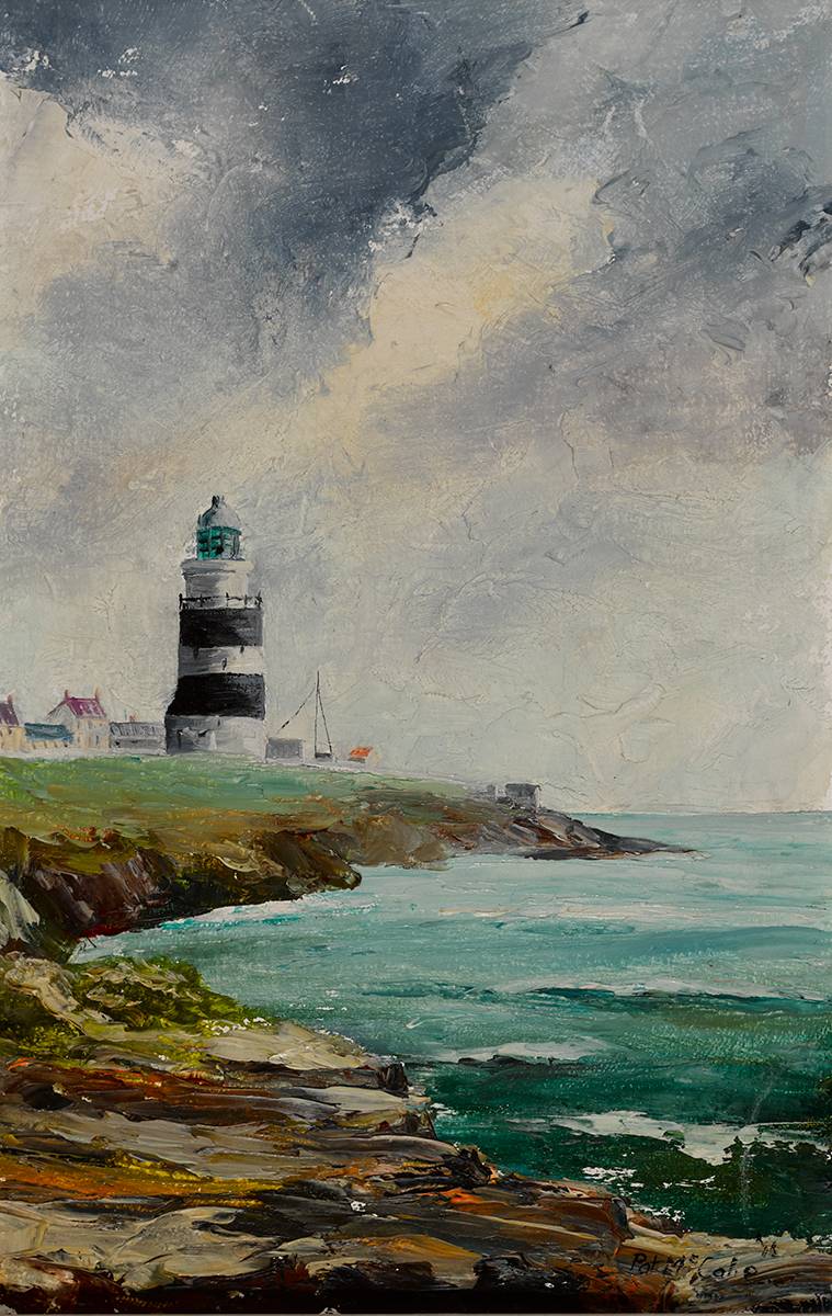 COASTAL SCENE WITH LIGHTHOUSE by Pat McCabe (b. 1955) at Whyte's Auctions