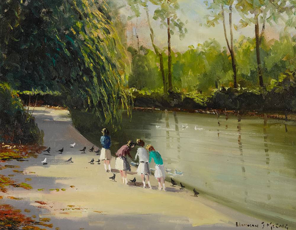 DUCK POND, ST. STEPHEN'S GREEN, DUBLIN by Norman J. McCaig (1929-2001) at Whyte's Auctions