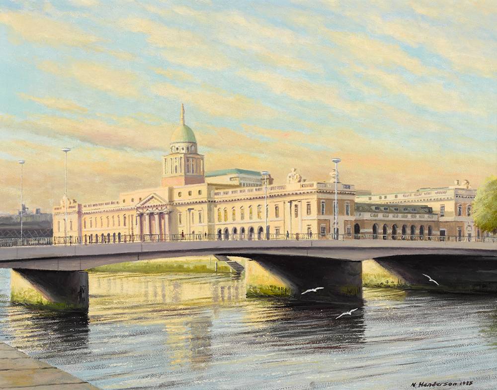 CUSTOM HOUSE, DUBLIN, 1985 by Neville Henderson (d. 2020) at Whyte's Auctions