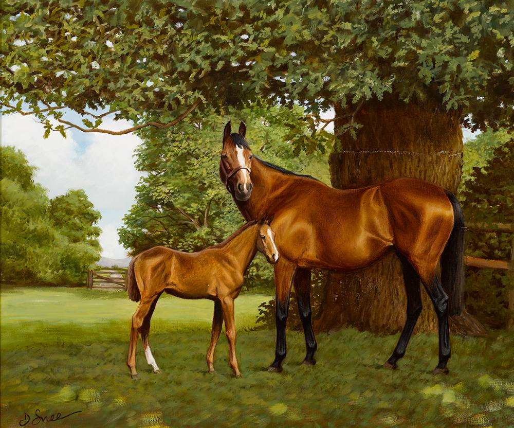 MARE AND FOAL by Desmond Snee (1957 - 2005) at Whyte's Auctions