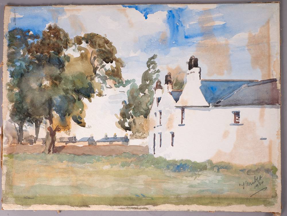 COTTAGES, 1934 by Tom Nisbet RHA (1909-2001) at Whyte's Auctions