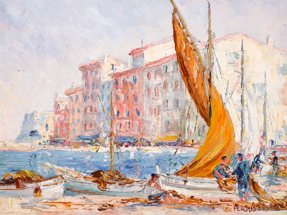 THE HARBOUR, CANNES, FRANCE by Fergus O'Ryan RHA (1911-1989) at Whyte's Auctions