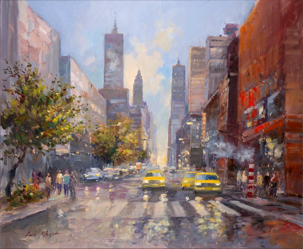START OF ANOTHER DAY, NEW YORK by Colin Gibson (b.1948) at Whyte's Auctions