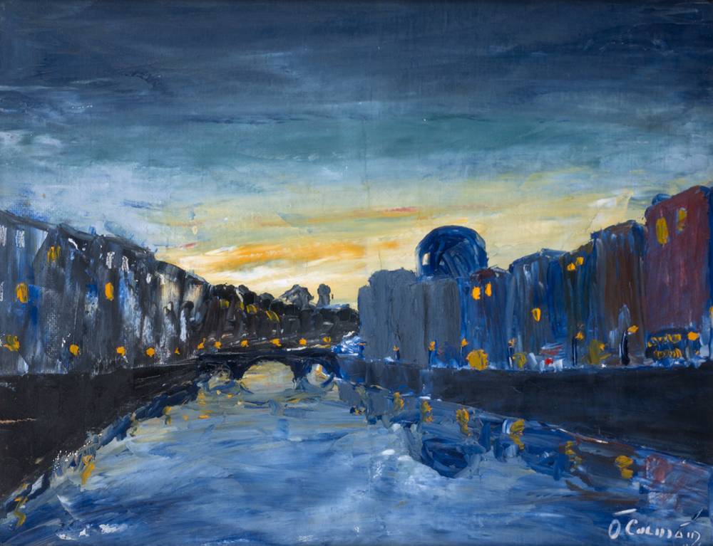 OCHE COIS LIFE (RIVER LIFFEY AT NIGHT) by Samus O'Colmin (1915-1990) at Whyte's Auctions