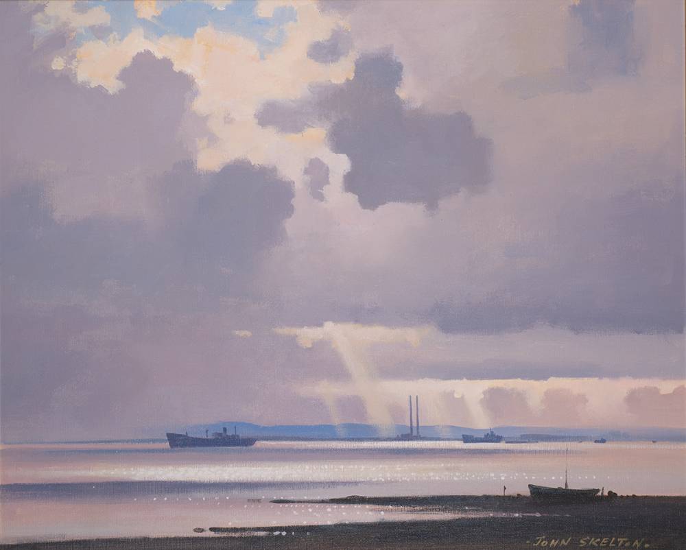 DUBLIN PORT, EVENING, 1987 by John Skelton (1923-2009) at Whyte's Auctions